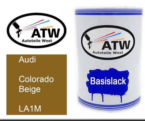 Audi, Colorado Beige, LA1M: 500ml Lackdose, von ATW Autoteile West.